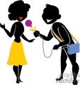 Reporter interviewing