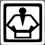 Drawing of a karate black belt