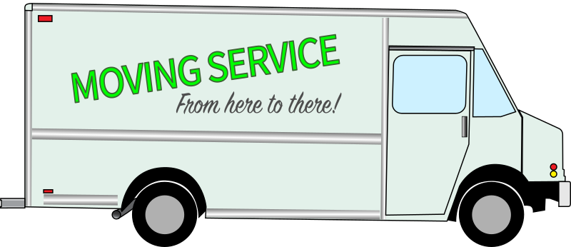 Drawing of a moving van